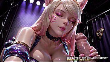 3D Animation : League of Legends – Ahri Handjob Missionary Fuck Uncensored Hentai