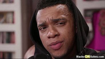 Blonde having blowbang with black dudes