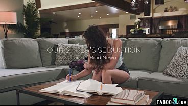 Dude fucking the shy teen babysitter Liz Jordan in front of his MILF wife