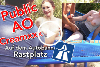 Public AO  Creampie Auf den Rastplatz Geil Besamt