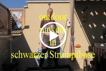 Outdoor pinkeln in schwarzer FSH