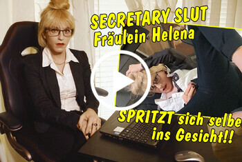 Secretary Slut Fräulein Helena – statt Diktat gibts das eigene Sperma ins Gesicht!