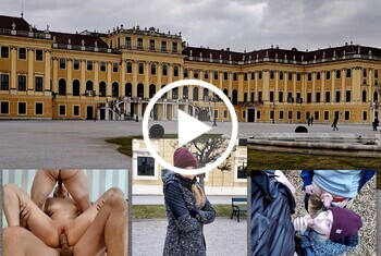Zwei Fremde am Schloss Schönbrunn aufgerissen und abgefickt