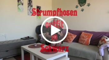 Strumpfhosen Outfit in Schwarz