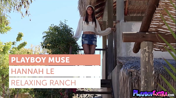 Petite asian MILF cowgirl Hannah Le posing naked at her ranch outdoor