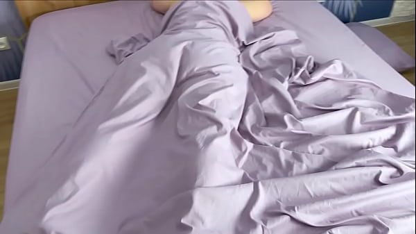 The stepson came into the room and saw his stepmom in his bed